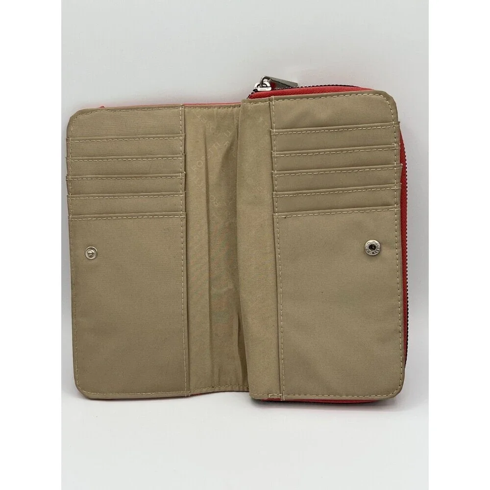 “Rosetti Red Zip Around Wallet Women’s Faux Leather Clutch Organizer”